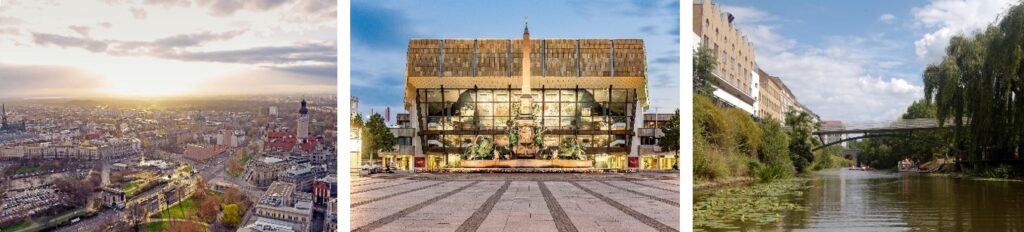 Drei Bilder von Leipzig